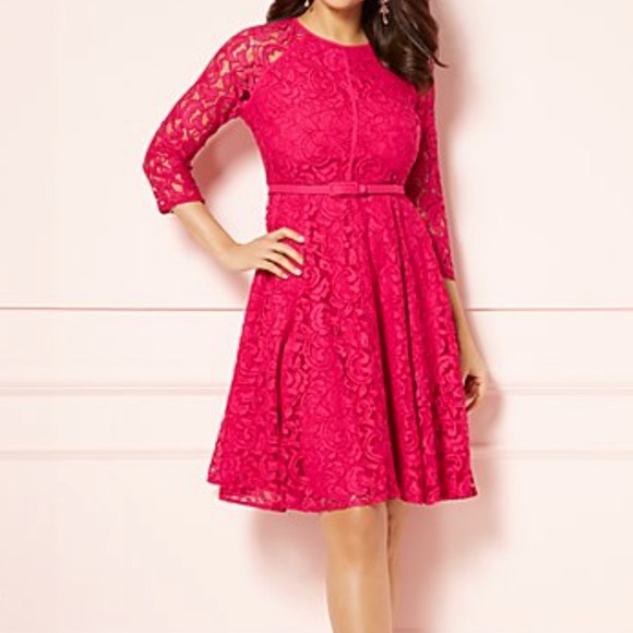 eva mendes for New York & Company Dresses & Skirts - NWT New York & Co Veronica Lace Flare Dress - 8
